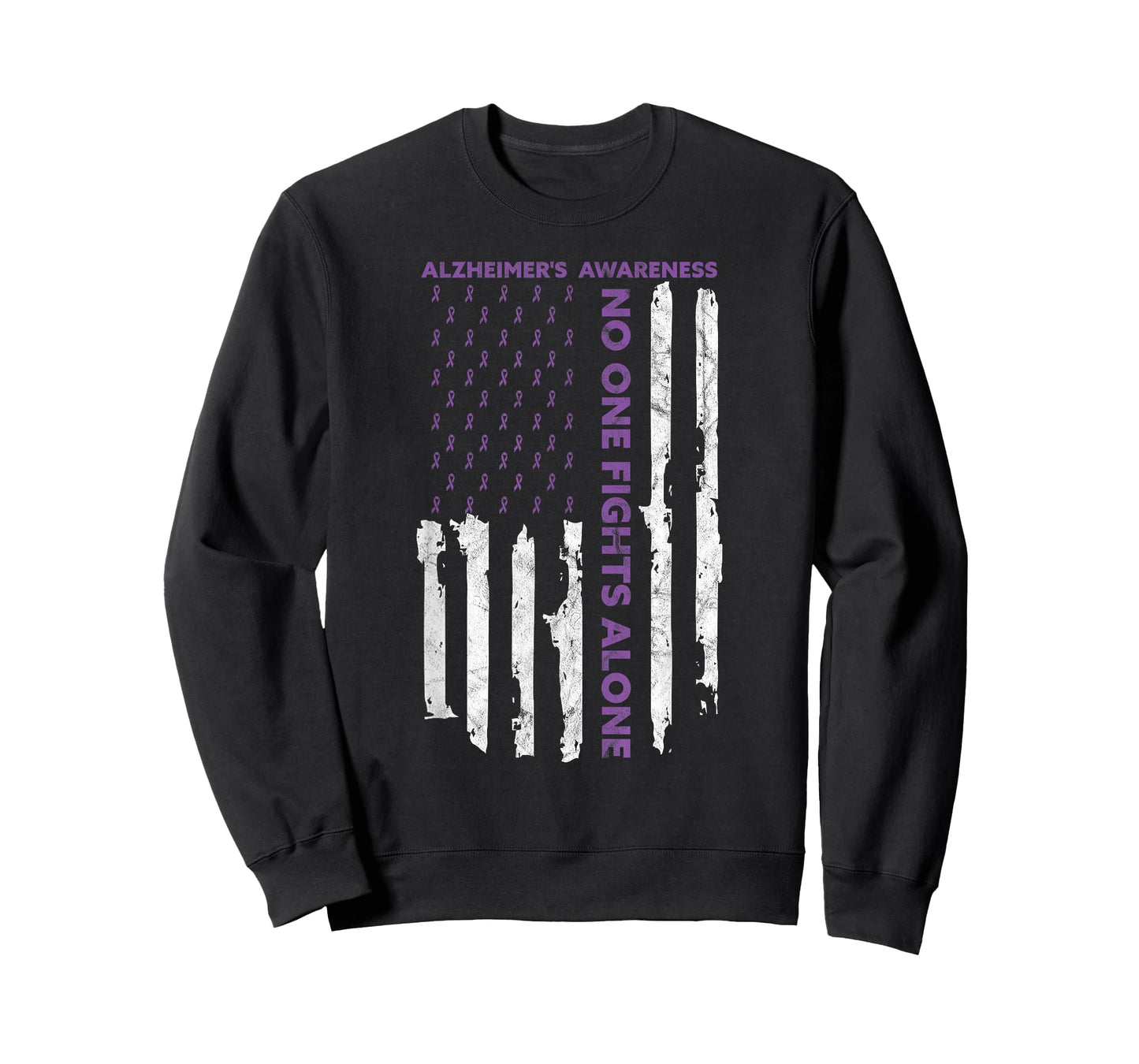 Alzheimer's Awareness Month American Flag Warrior Dementia T-Shirt