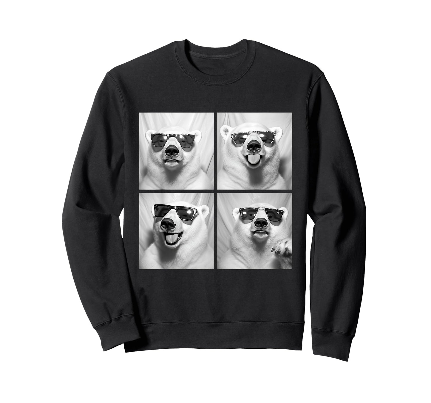 Funny Polar Bears with Sunglasses Cool Ice Bears Humor Meme T-Shirt