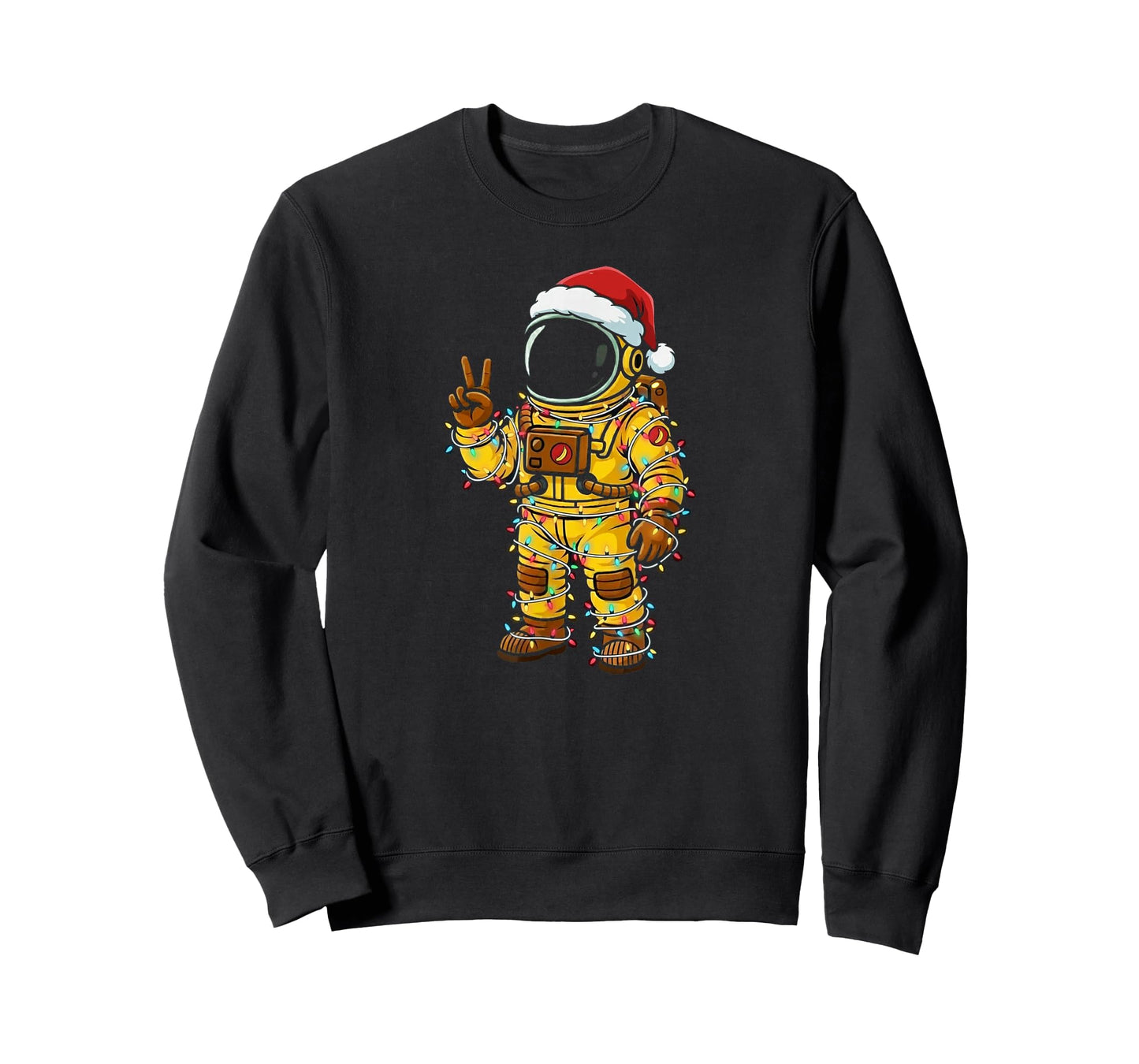 Bananaut Space Explorer - Christmas Astronaut Lights T-Shirt