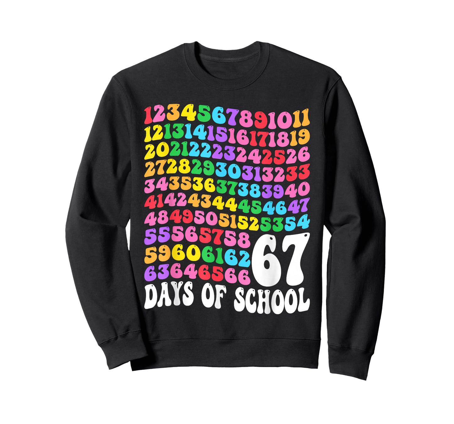 67th Day of School Teacher Kids 67 Math Numbers 100th Days T-Shirt