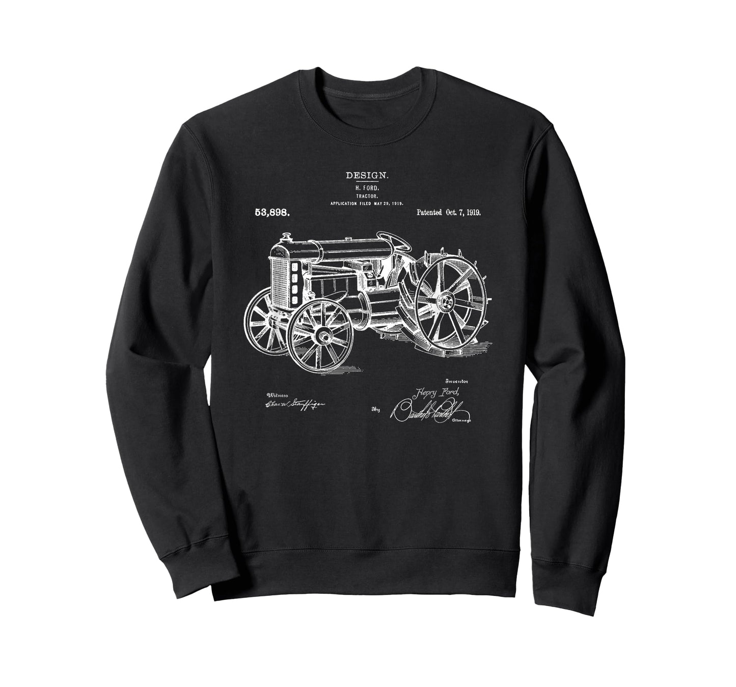 Classic Vintage Patent 1919 Farm Tractor Gift T-Shirt