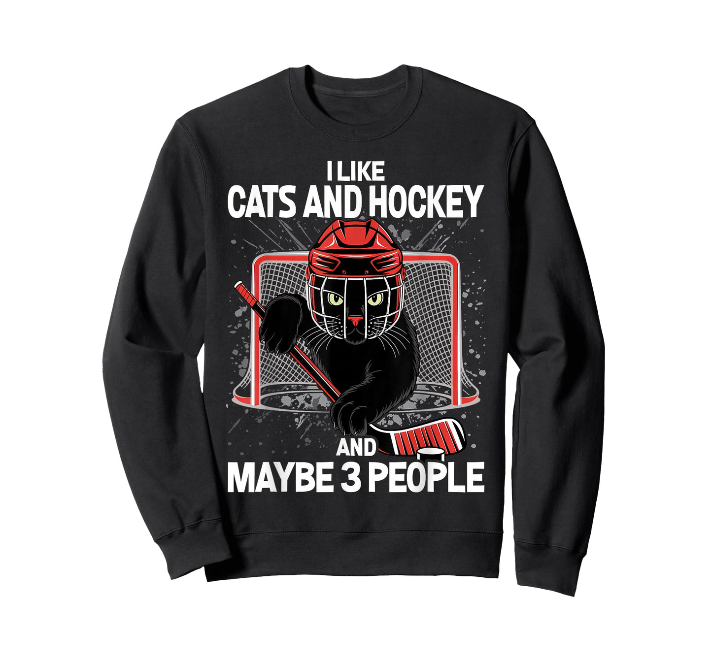 I Like Cats and Hockey and Maybe 3 People T-Shirt