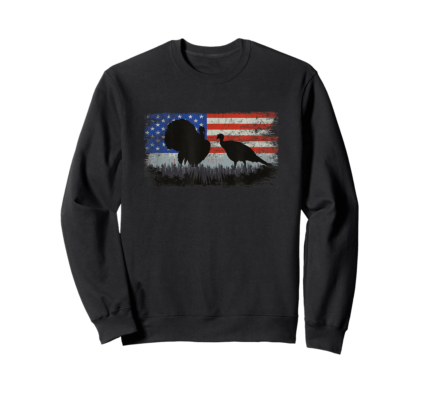 Turkey Hunter - Fun Turkey Hunting Patriotic USA Flag T-Shirt for Women Men