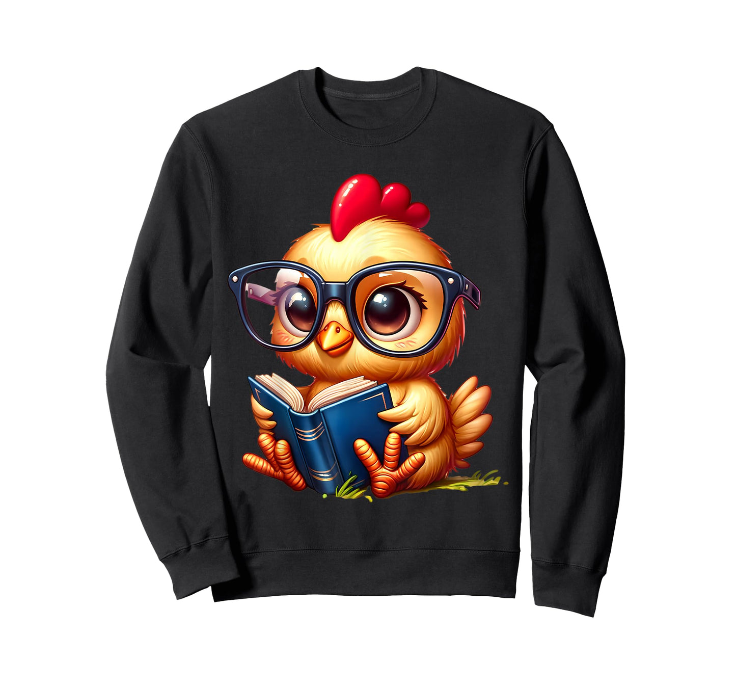 Chicken Reading a Book Farm Animal Chick T-Shirt