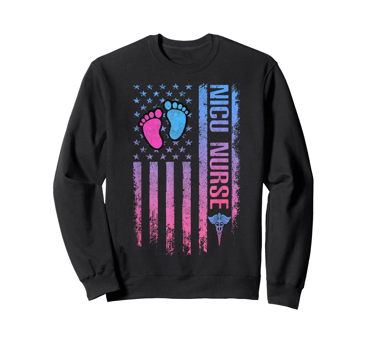 Cute American Flag - Patreotic NICU Nurse T-Shirt