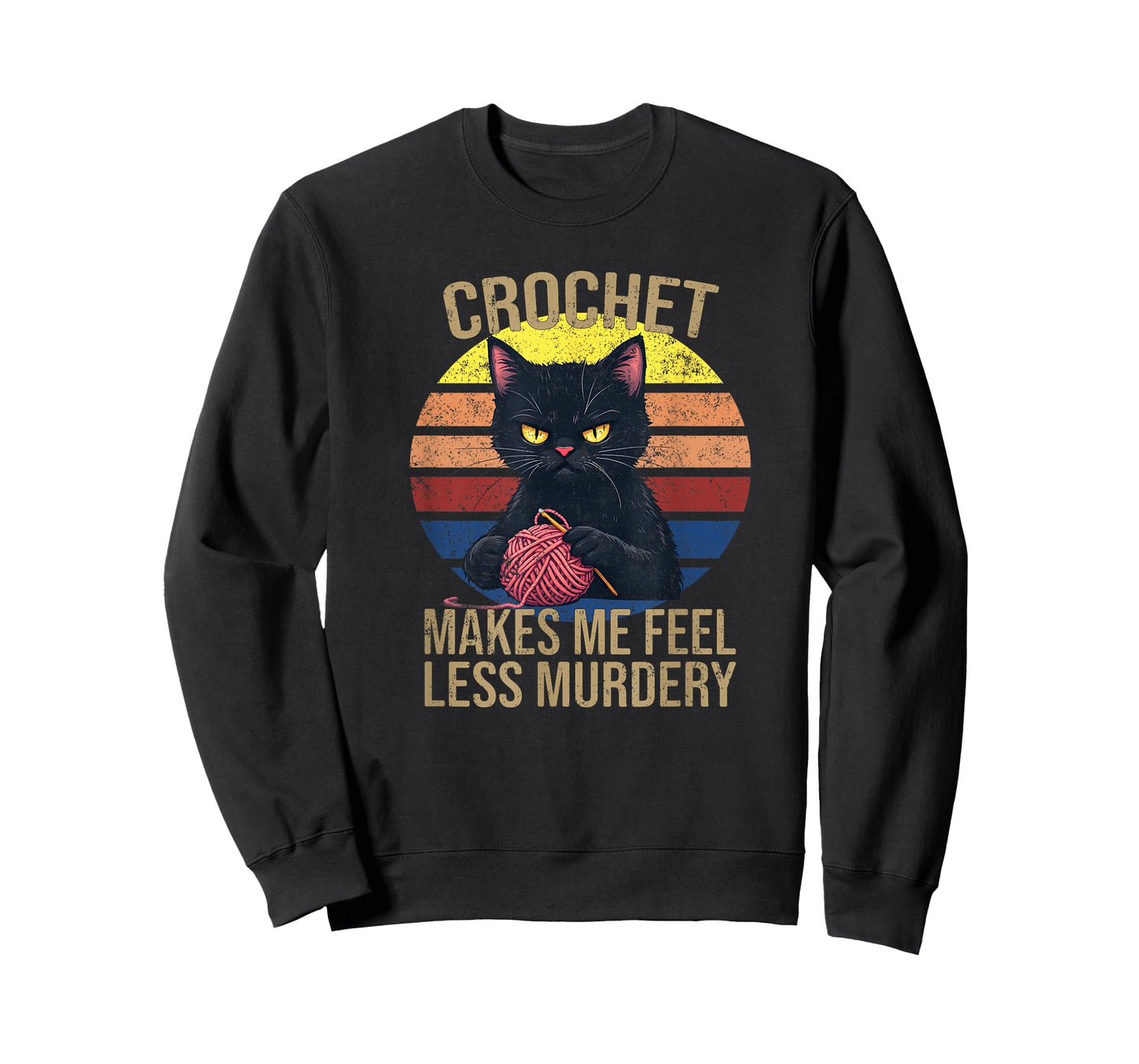 Crochet Mom Makes Me Feel Less Murdery Vintage Funny T-Shirt