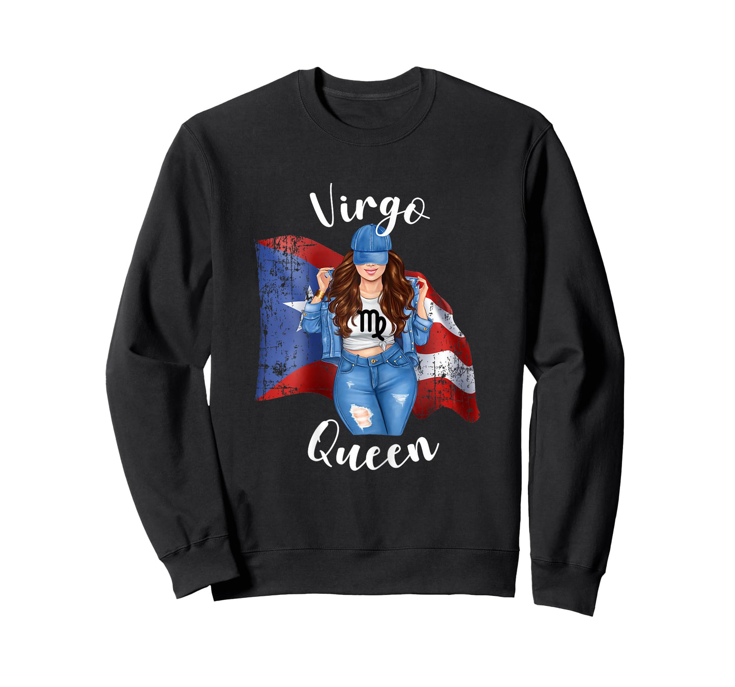 Puerto Rican Virgo Queen of Puerto Rico Zodiac Brunette T-Shirt