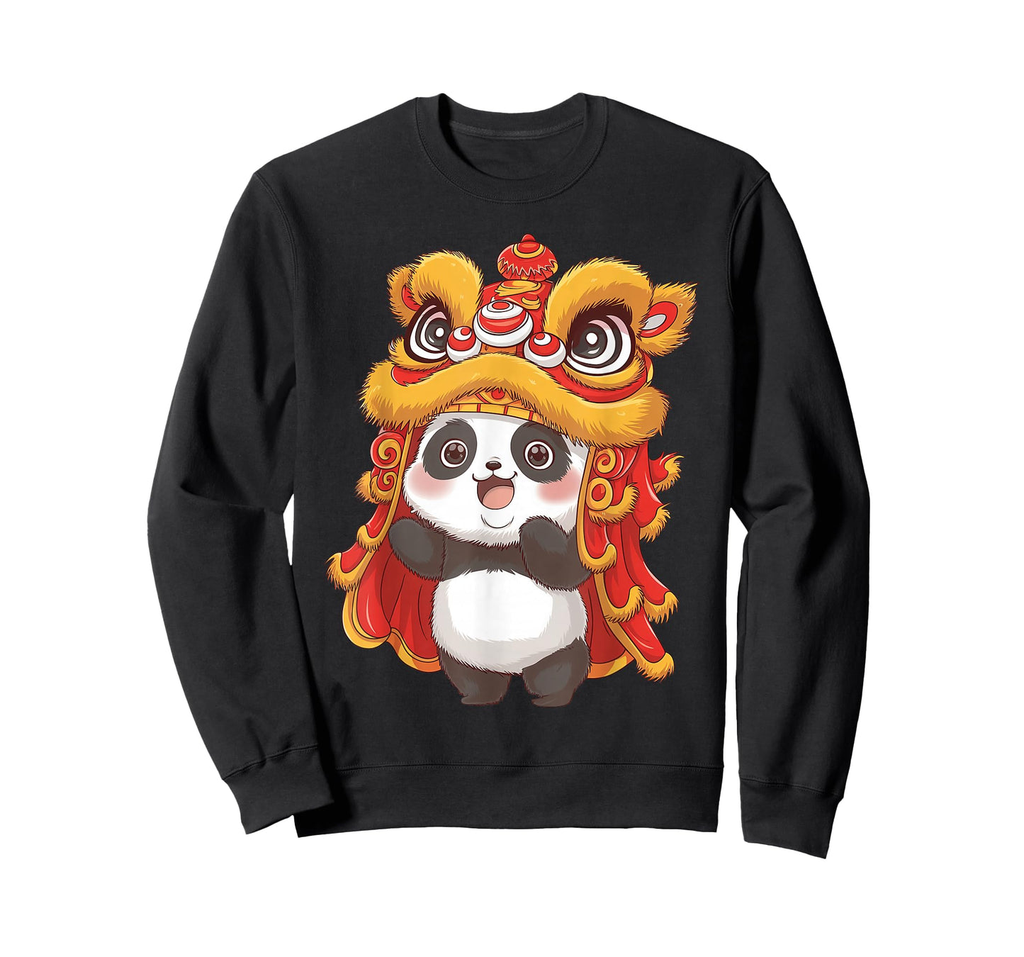 Chinese Lunar New Year Lion Dance Cute Panda China Culture T-Shirt