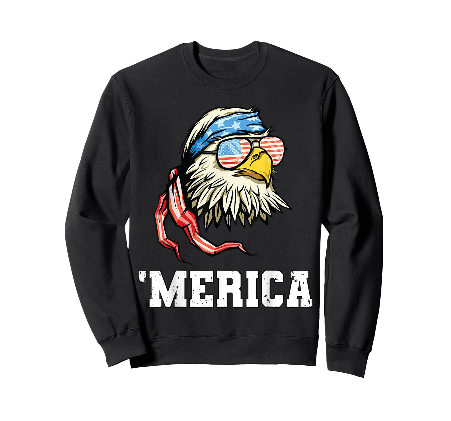 4th of July Merica USA Flag Bald Eagle Patriotic Veteran T-Shirt