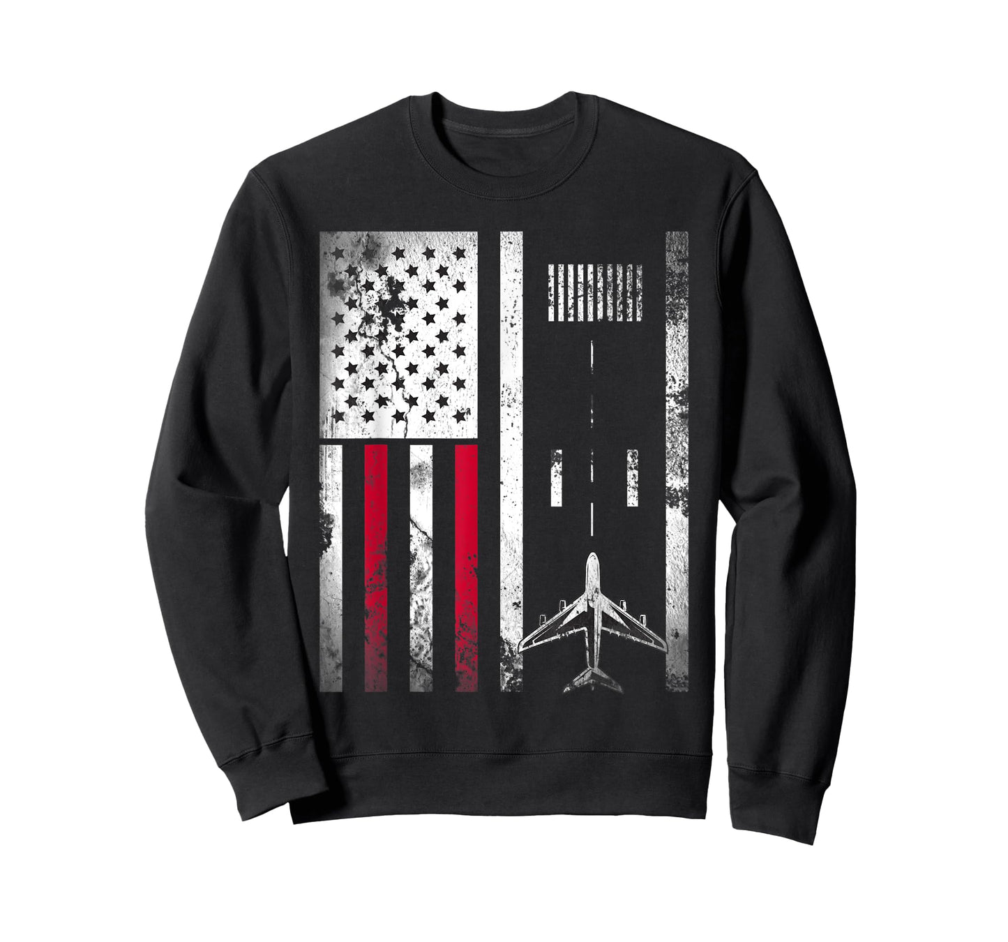 Vintage Airplane USA Flag Aviation Gift for Pilot Veteran T-Shirt for Women Men