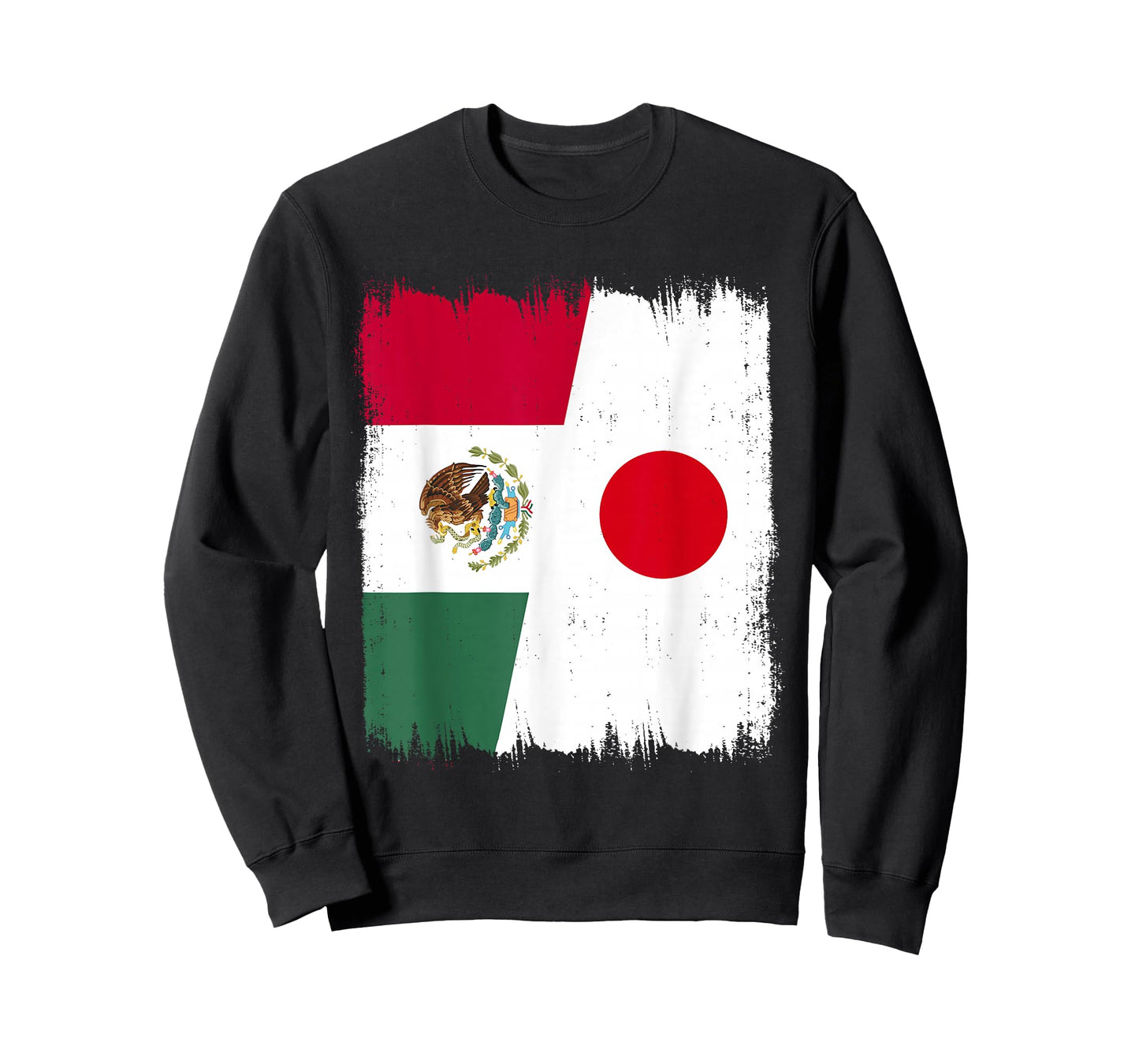 Mexico Japan Half Flag Wear Mexican Japanese Roots T-Shirt