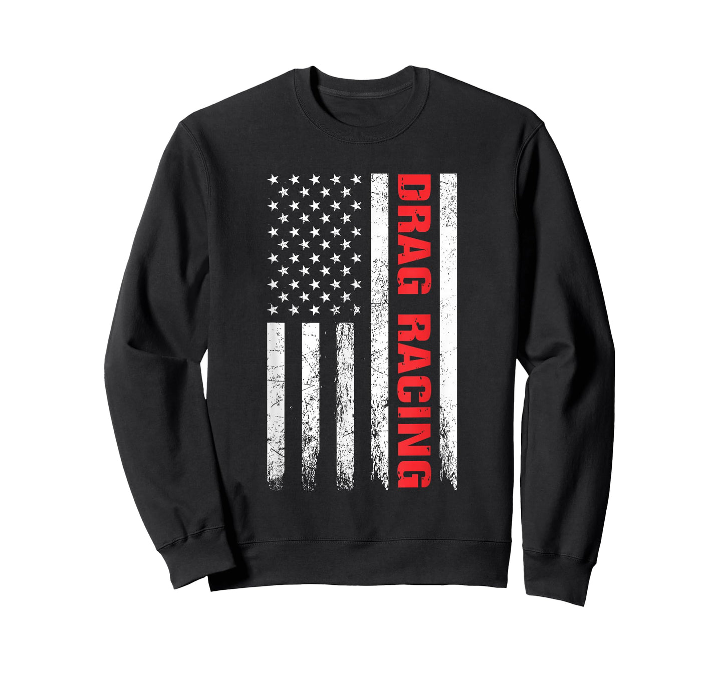 Drag Racing Race Car Driver USA Flag Racing Enthusiast T-Shirt