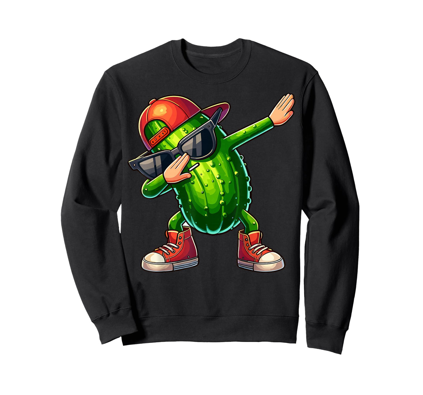 Dabbing Pickle Dancing Cucumber Lover Funny Pickle T-Shirt