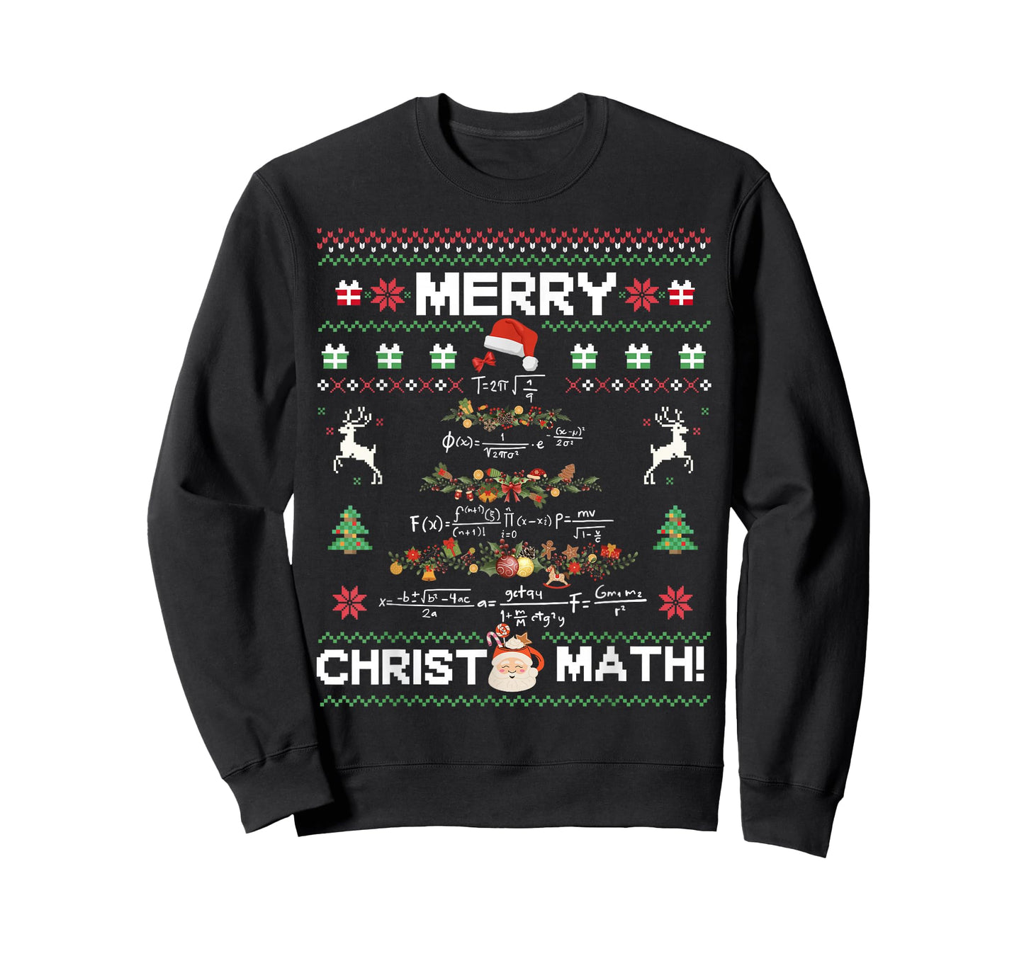 Merry Christmath Funny Christmas Math Tree Student Teacher T-Shirt