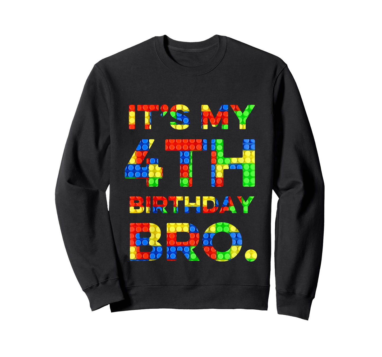 Kids Cute 4th Birthday Shirt 4 Years Old Block Building Boys T-Shirt