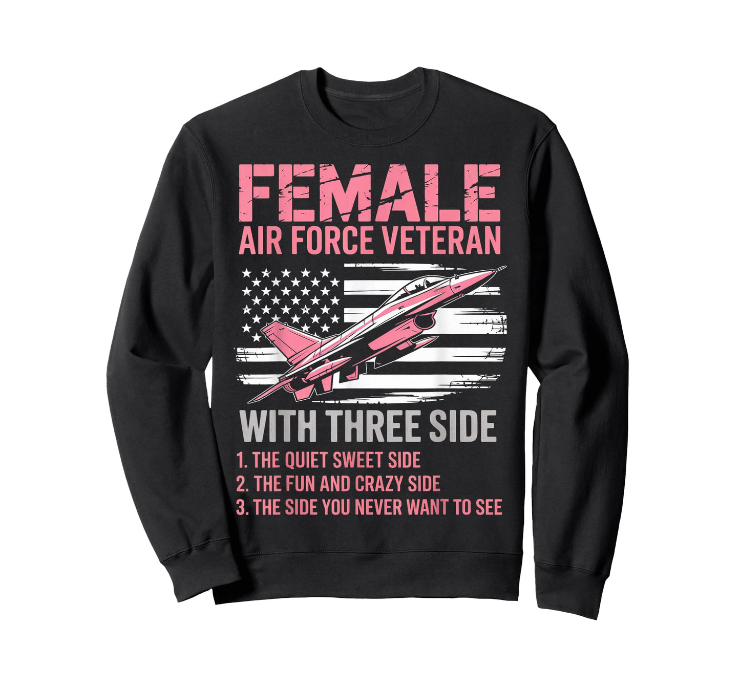 Female Air Force American Patriotic Fighter Pilot Veteran T-Shirt