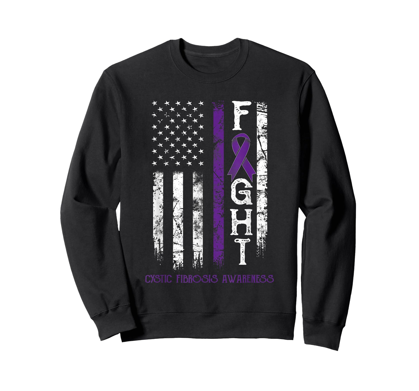 Cystic Fibrosis Warrior US Flag T-Shirt