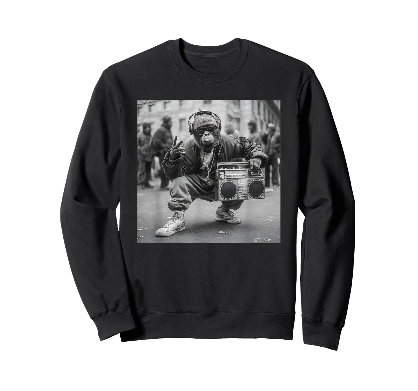 Ghetto Monkey Gangster Men Women Kids Funny Monkey T-Shirt
