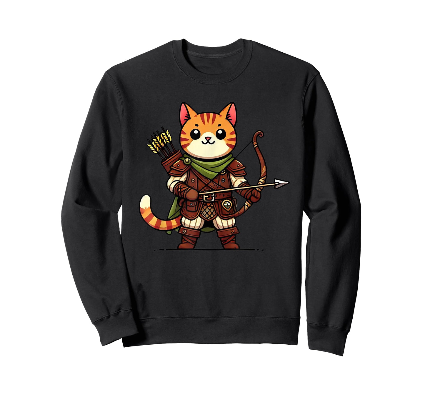 Medieval Ranger Cat Men Women T-Shirt