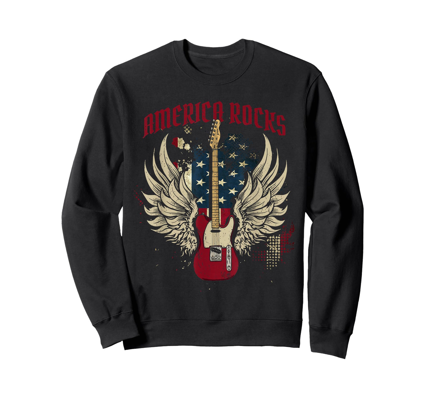 American Flag 4th Of July Guitar T-Shirt