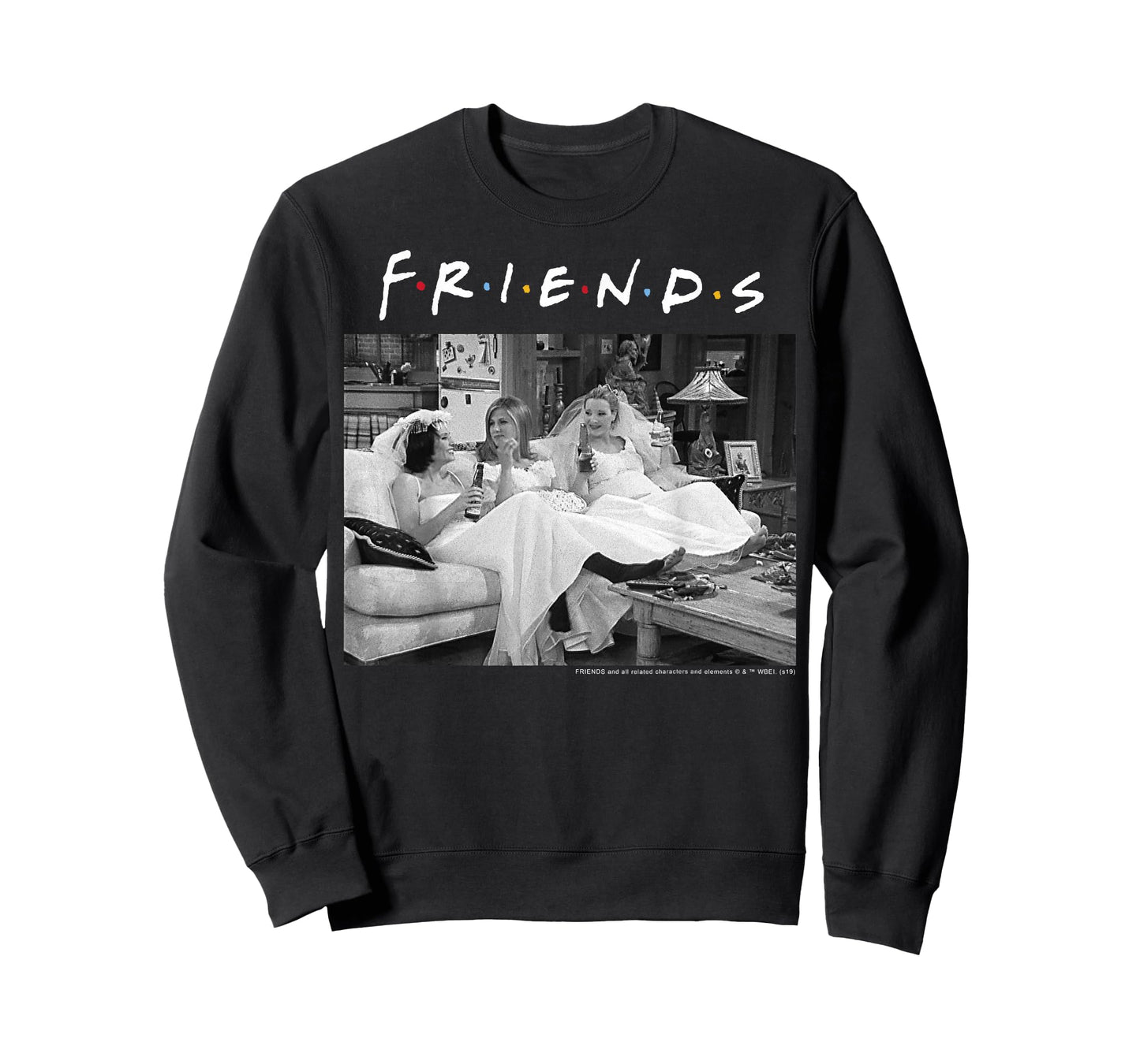 Friends Wedding Gowns Black & White Portrait T-Shirt
