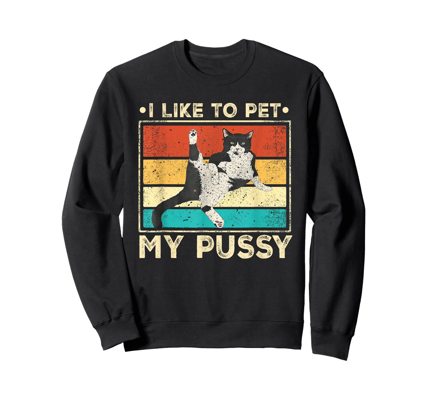 I Like To Pet My Pussy Naughty Funny Humor Saying Cat Men Women T-Shirt