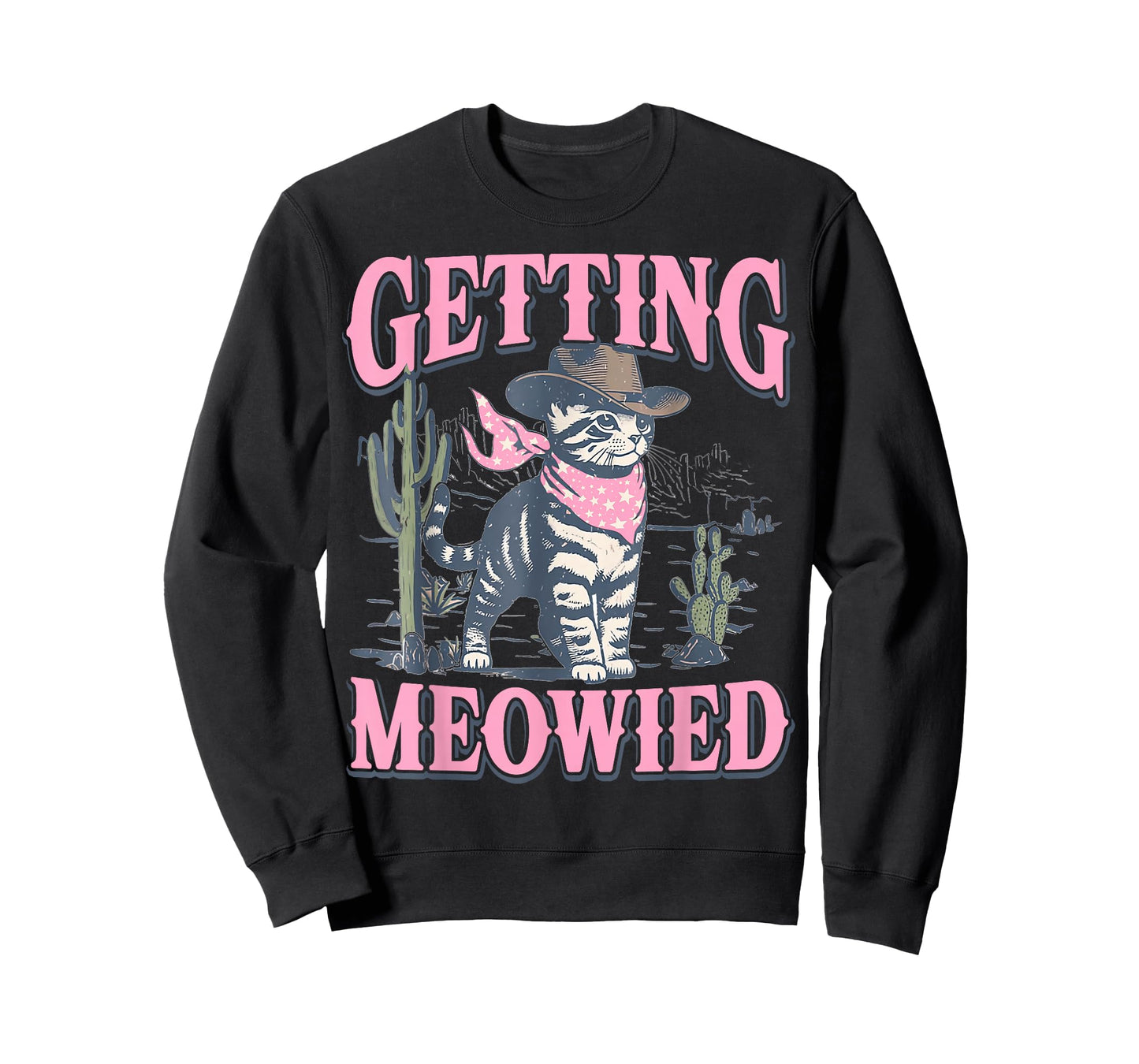 Bachelorette Party Cowgirl Getting Meowied Cat Bride Funny T-Shirt