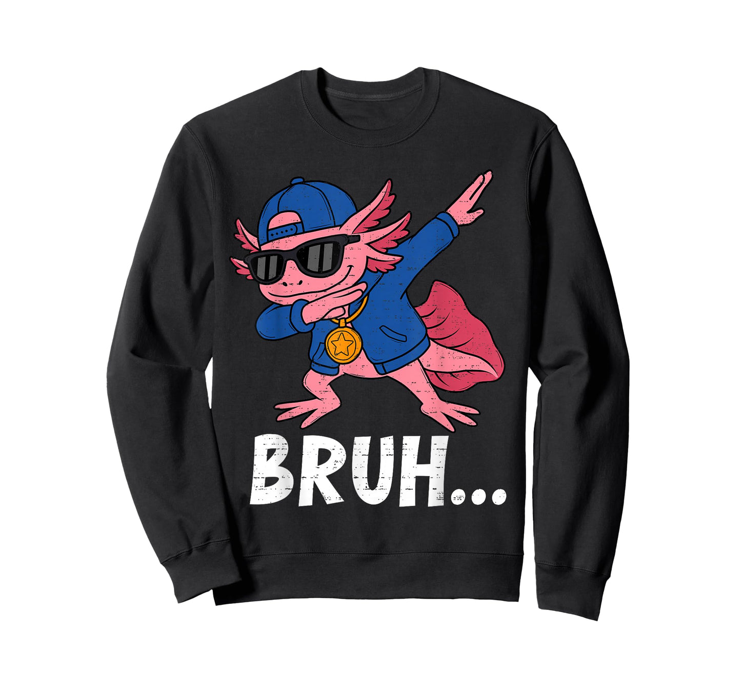 Funny Dabbing Axolotl Bruh Bro Dab Meme Humor Men Teens Boys T-Shirt