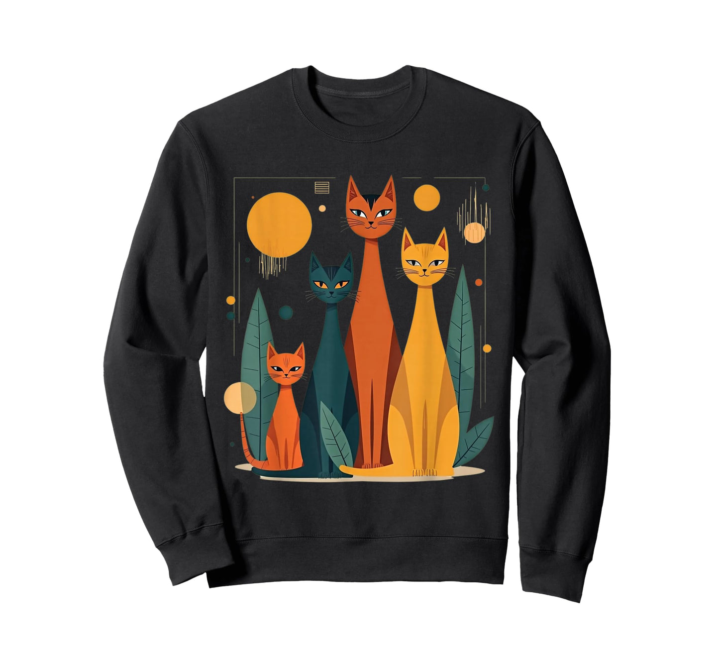 Vintage Retro Mid-Century Modern Look Cats 50s 60s Style T-Shirt