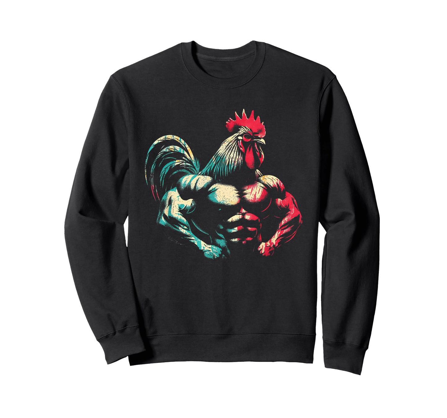 Bodybuilder Rooster - Funny Weightlifting Rooster Workout T-Shirt