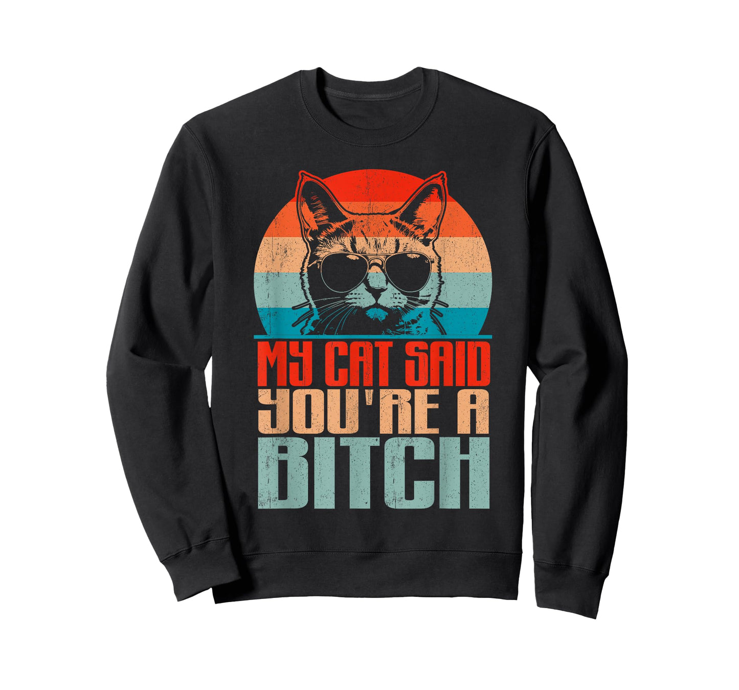 Retro My Cat Said You're a Bitch Funny Cat Lover Sarcastic T-Shirt