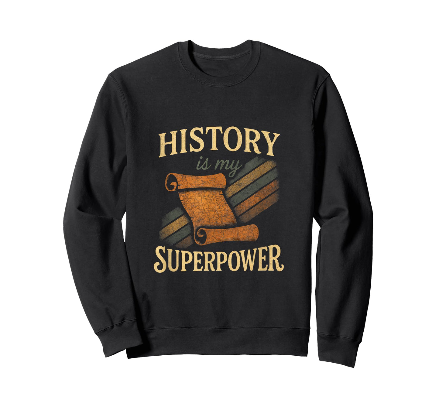 History is My Superpower - Teacher Scroll Art T-Shirt