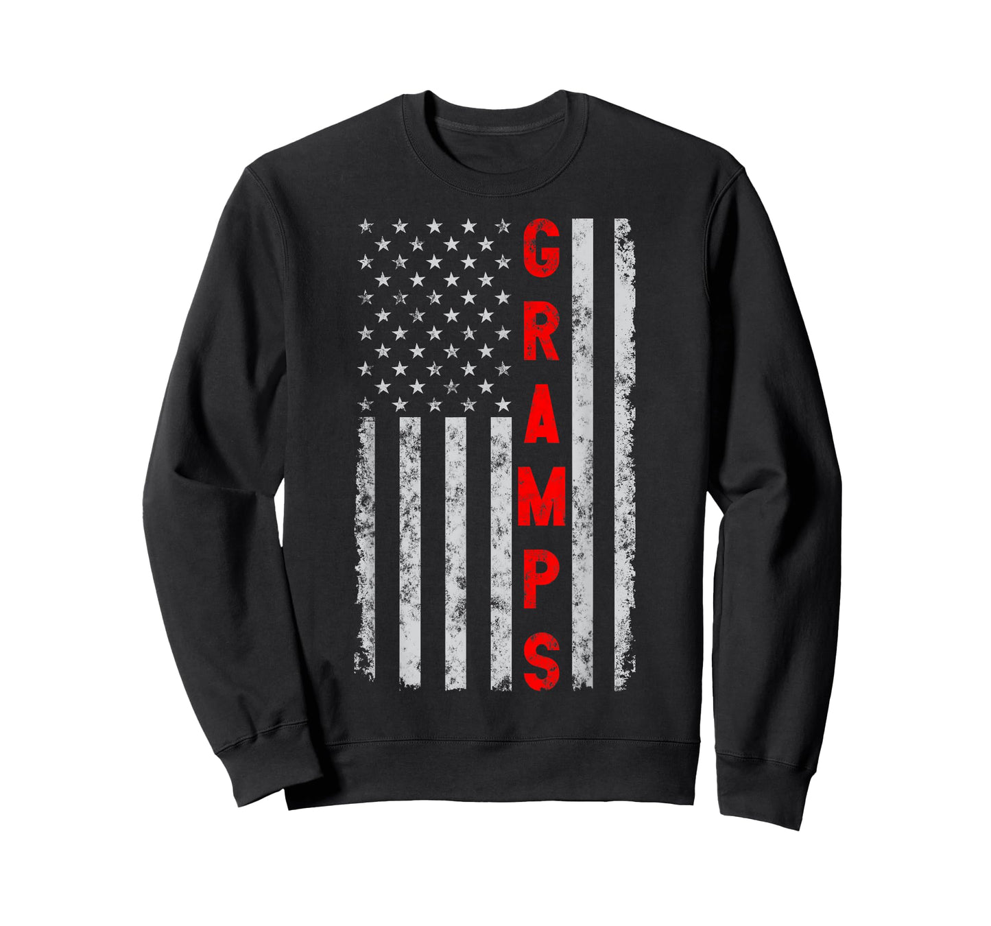 Gramps Funny Fathers Day Vintage Patriotic American Flag Women Men T-Shirt