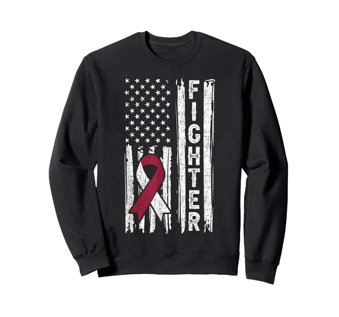 Head and Neck Cancer Patient Fighter Throat Oral Cancer Flag T-Shirt
