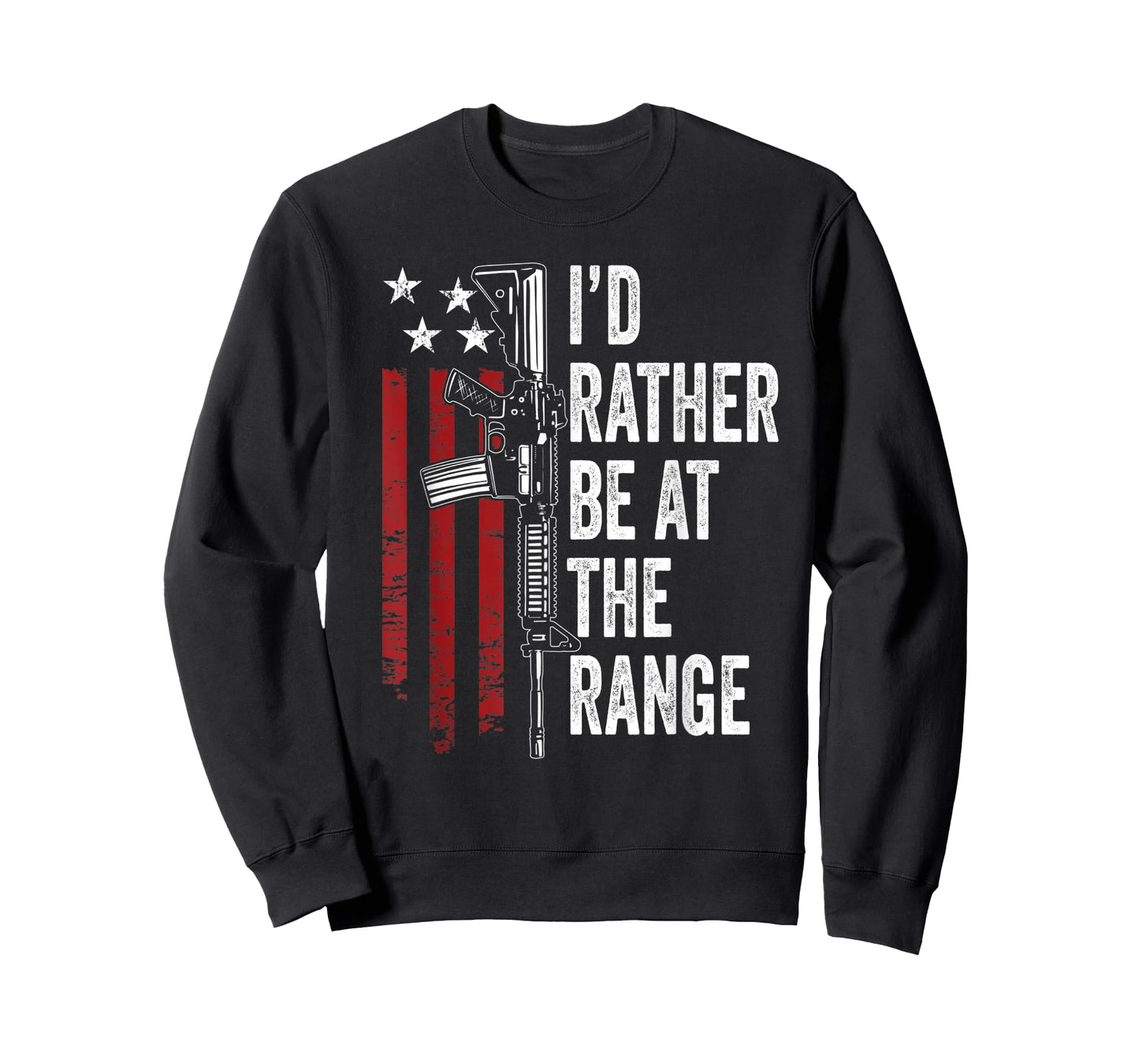 I'd Rather Be At The Gun Range - USA Flag Funny Guns Owner T-Shirt