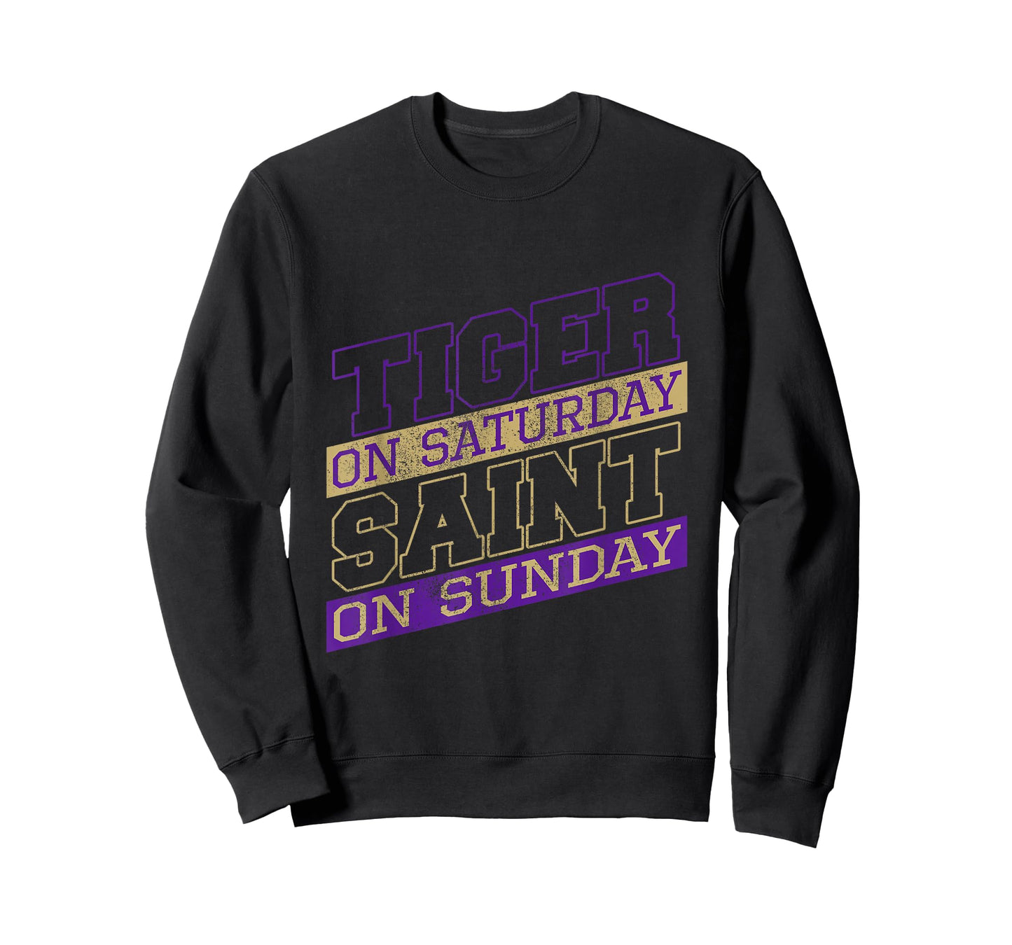 Funny Tiger On Saturday Saint On Sunday Feline Wild Tiger T-Shirt