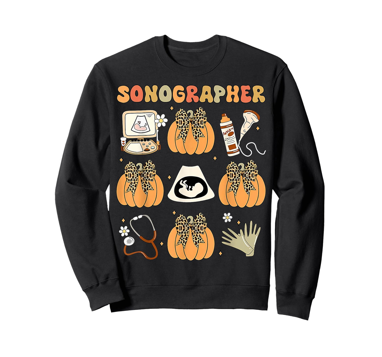 Coquette Sonographer Fall Ultrasound Tech Nurse Thanksgiving T-Shirt
