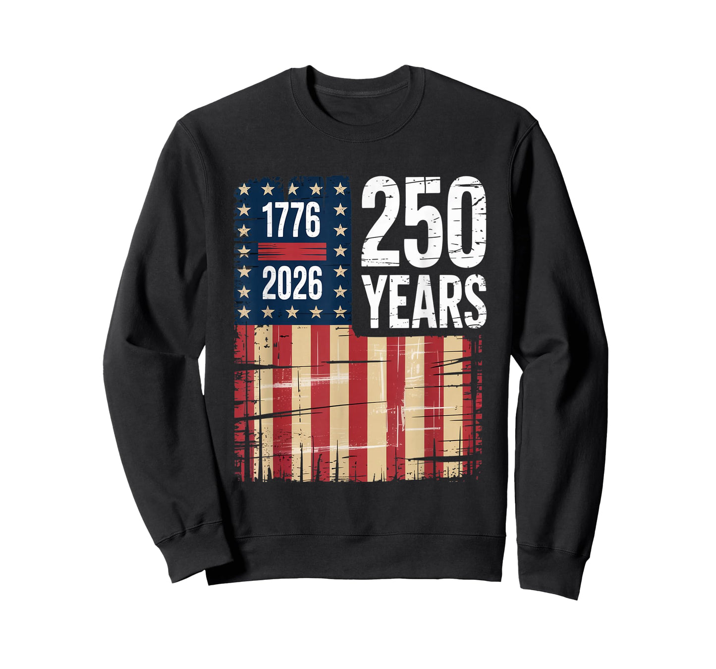 1776 2026 250 Years Anniversary Distressed US Flag Shirt T-Shirt
