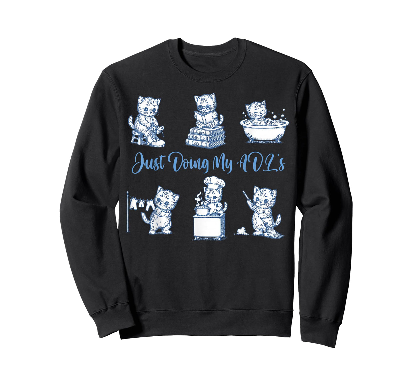 Occupational Therapy Cat Doing ADLs OTA Therapist Assistant T-Shirt