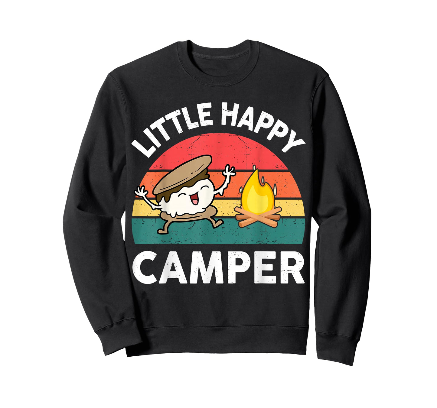 Kid Little Happy Camper Funny Boy Girl Toddler Smore Camping T-Shirt