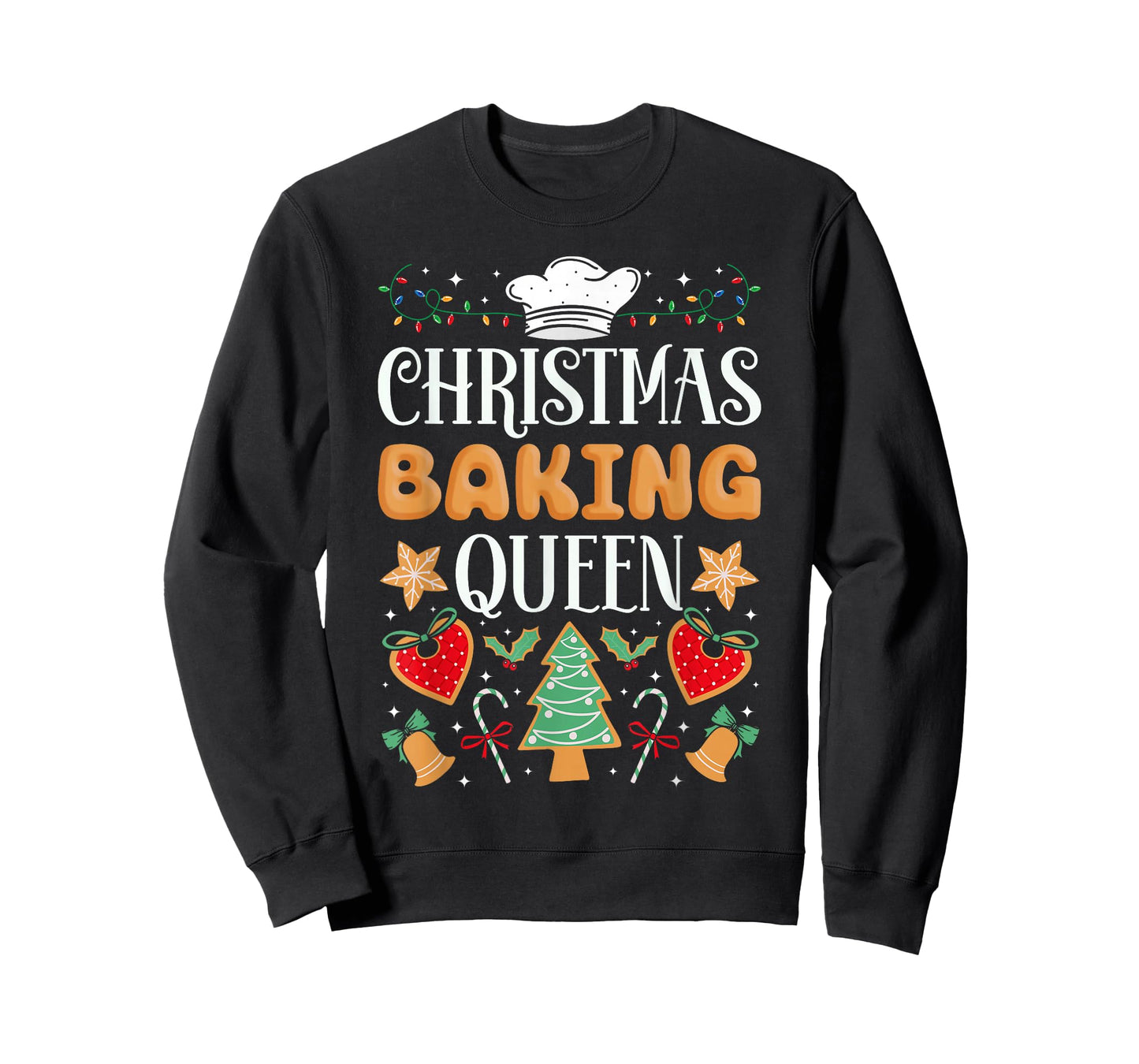 Bake Baking Christmas Gingerbread Man Queen Christmas Baking T-Shirt