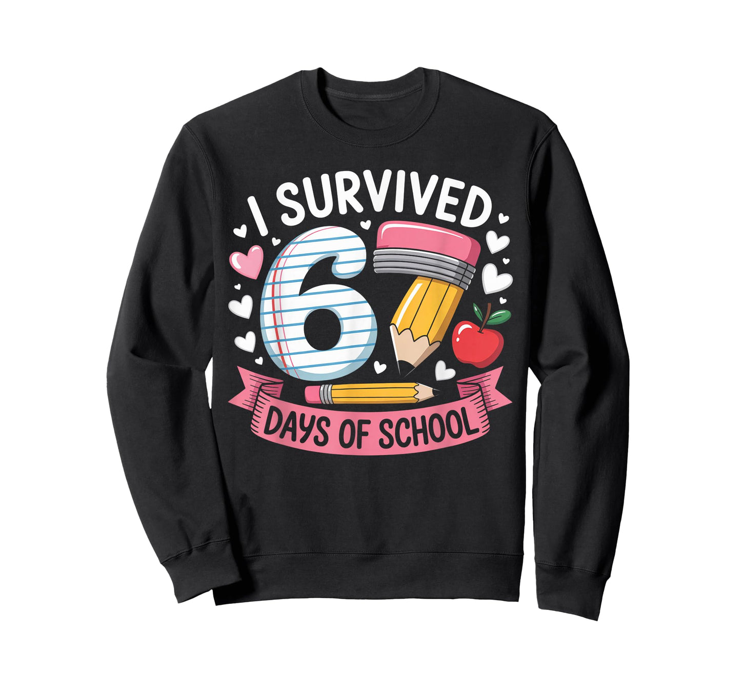 I Survived 67 Days of School Six Seven 6 7 Teacher 67 Days T-Shirt