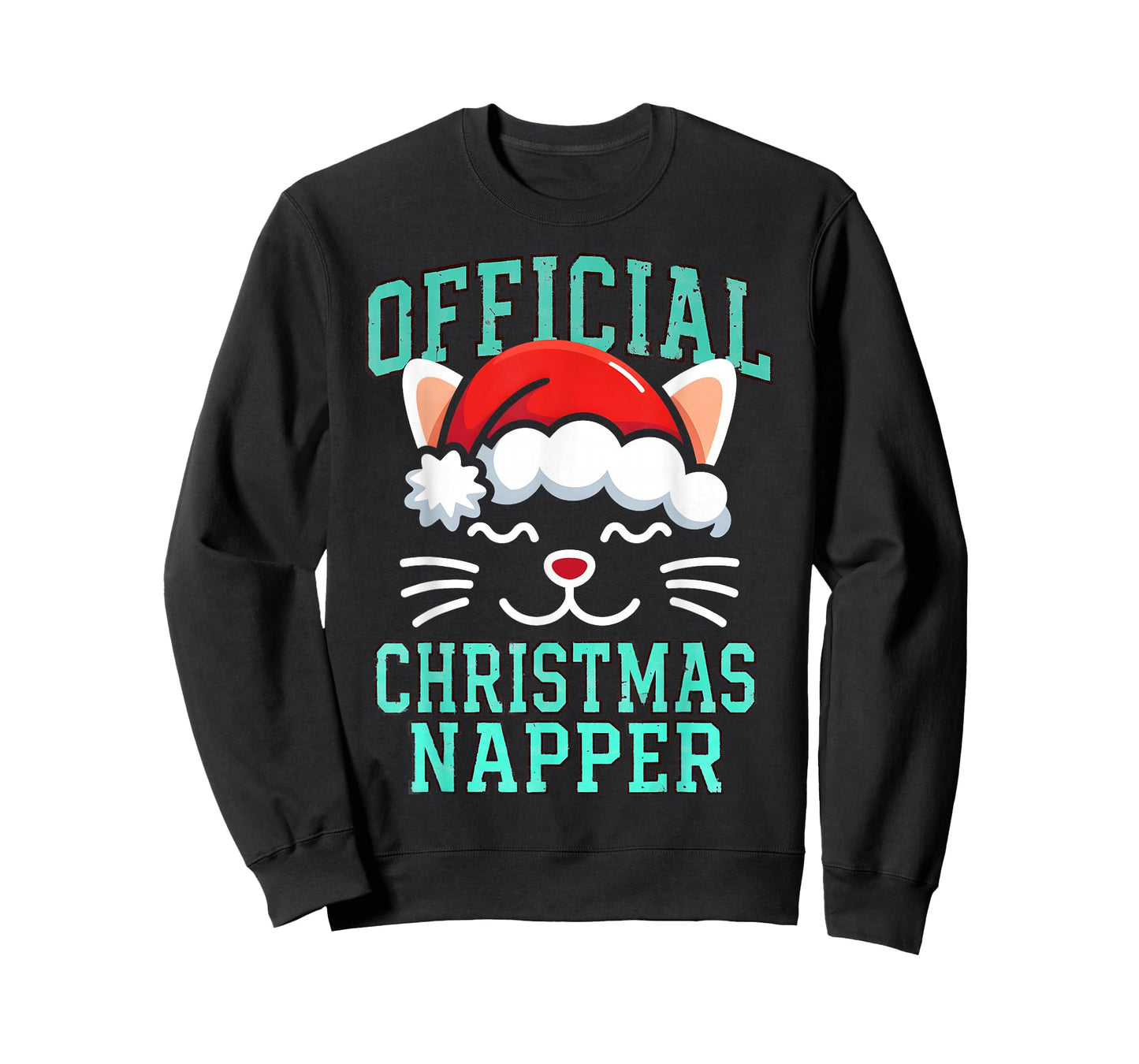 Official Christmas Napper Funny Lazy Cat Lover Holiday Men T-Shirt