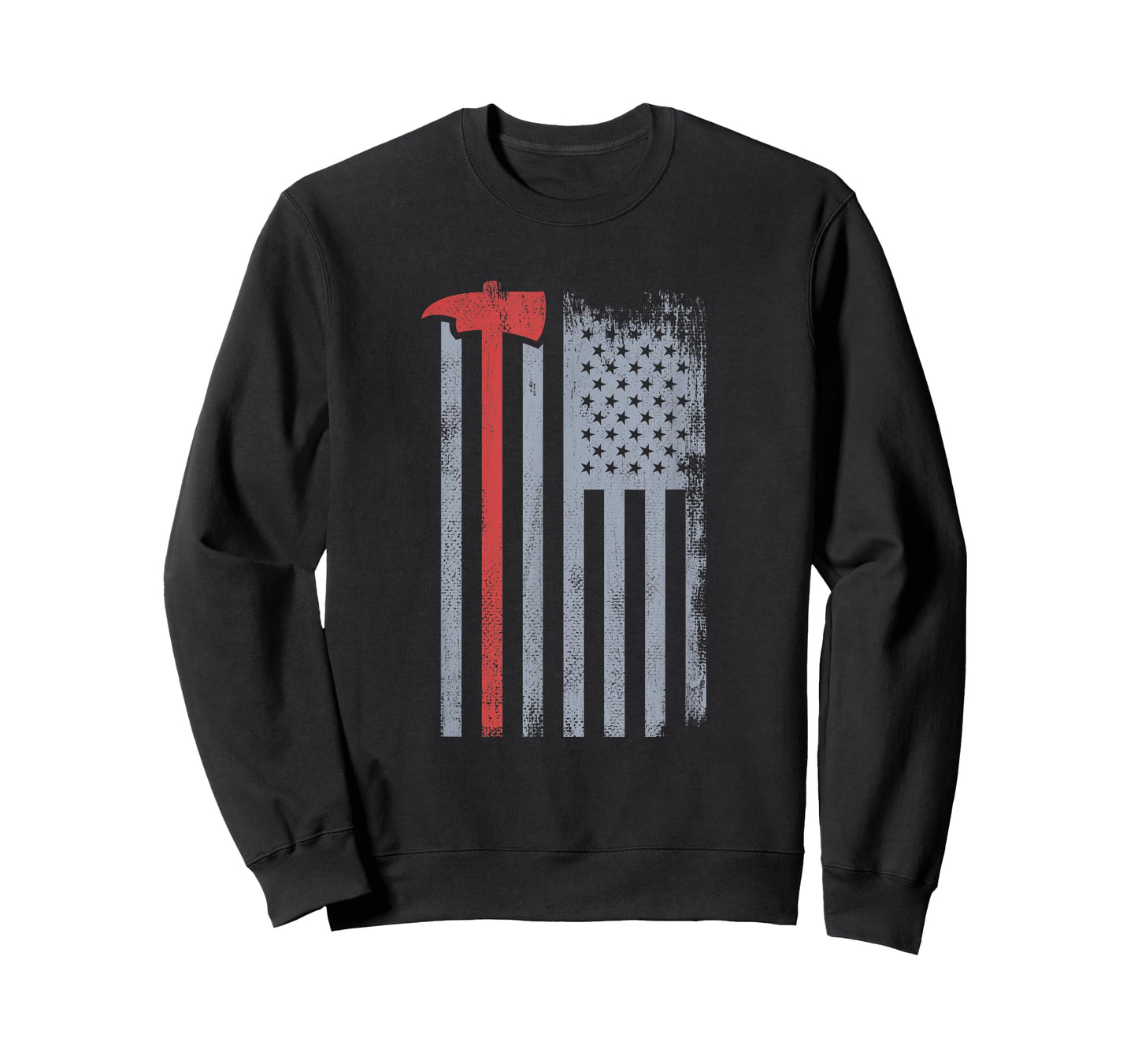 Thin Red Line Redline Gift American Flag Red Axe Firefighter T-Shirt