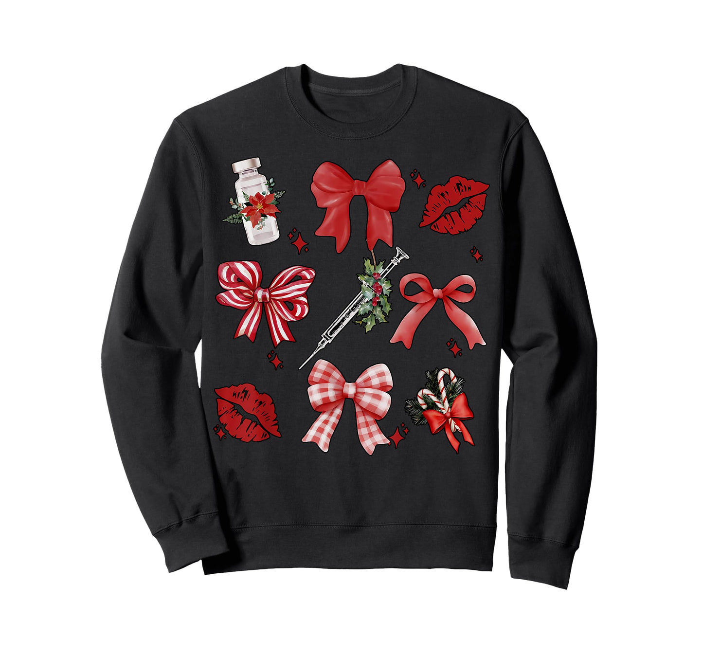 Christmas Aesthetic Nurse Injector Coquette Bow Botox Dealer T-Shirt