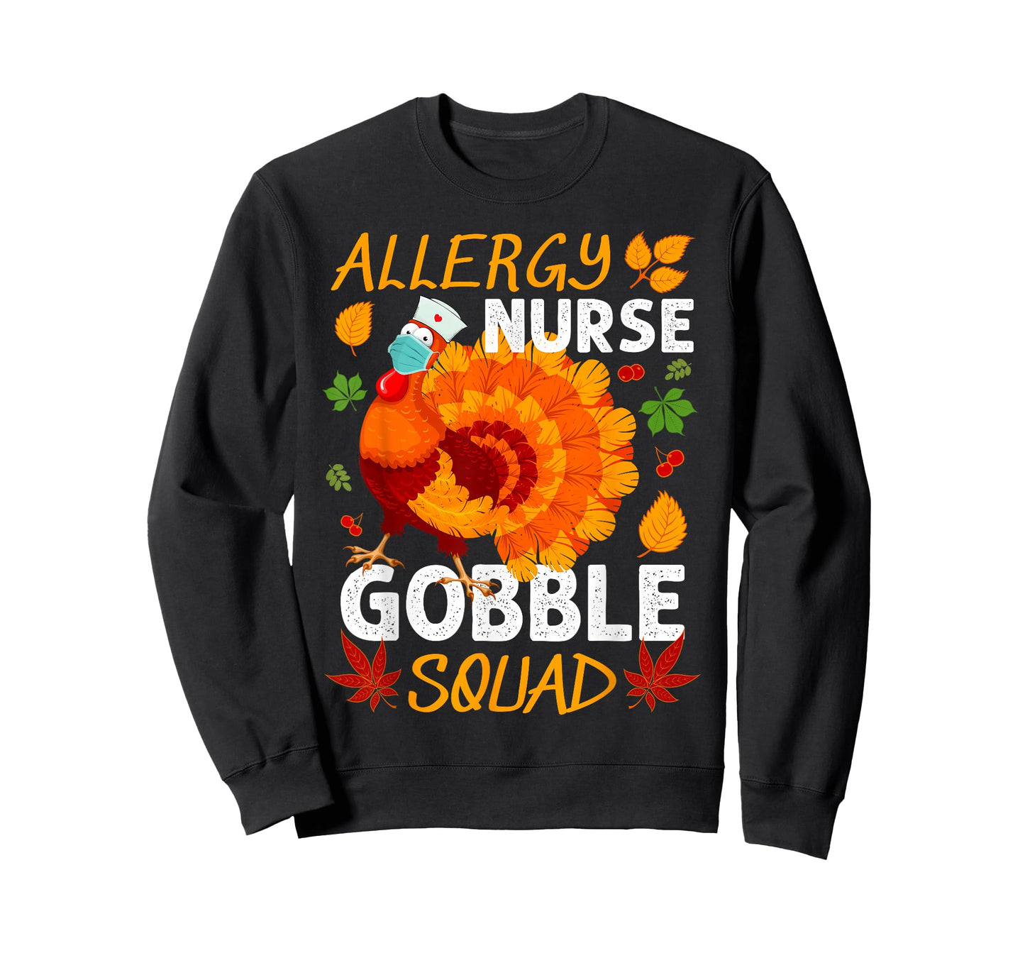 Allergy Nurse Gobble Squad Turkey Thanksgiving Fall T-Shirt