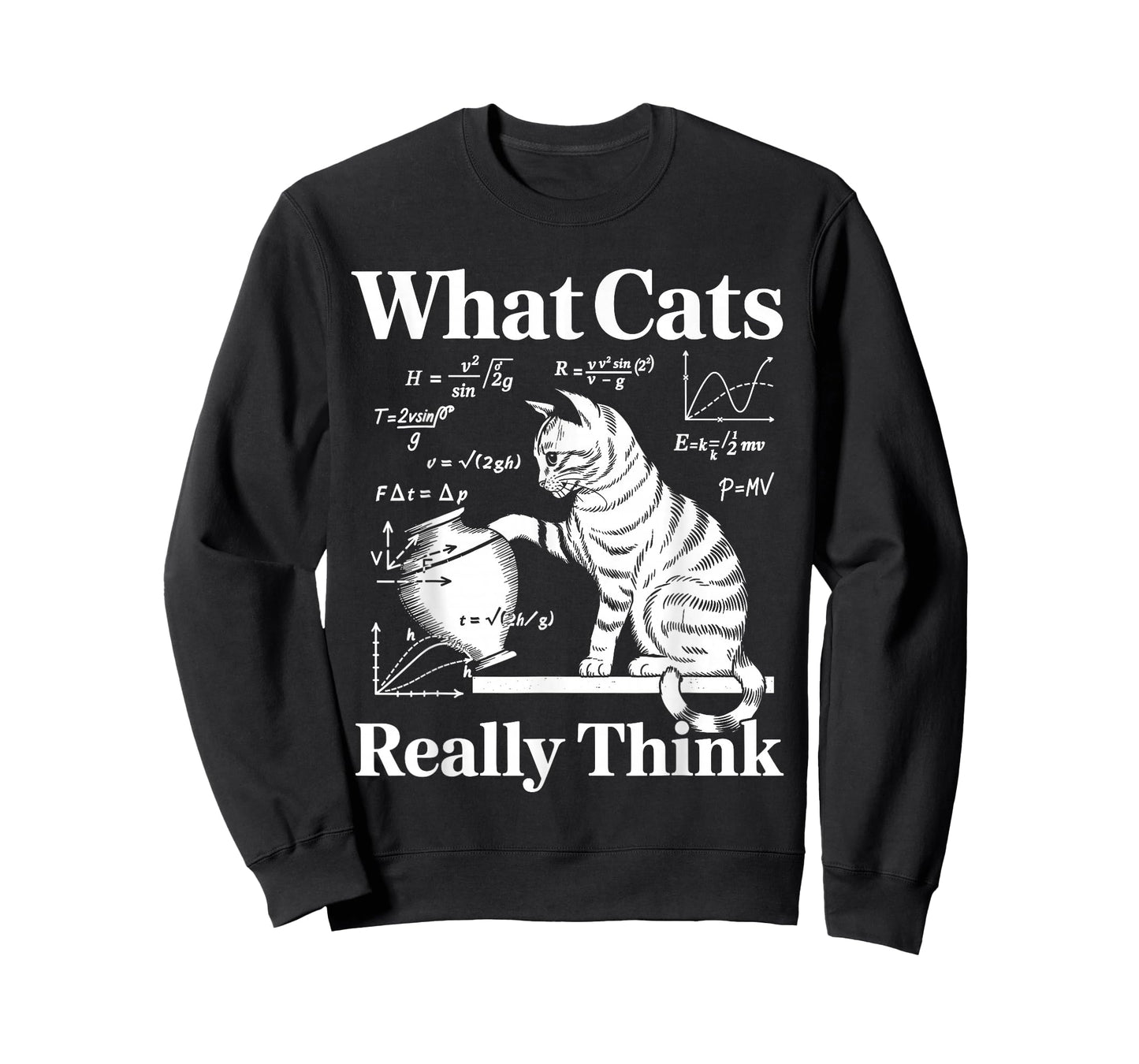 Funny Cat Physics & Math Humor What Cats Really Think T-Shirt