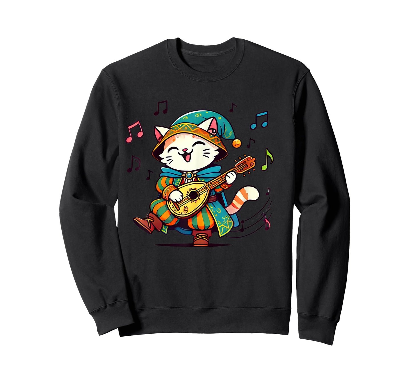 Medieval Bard Cat T-Shirt for Men Women
