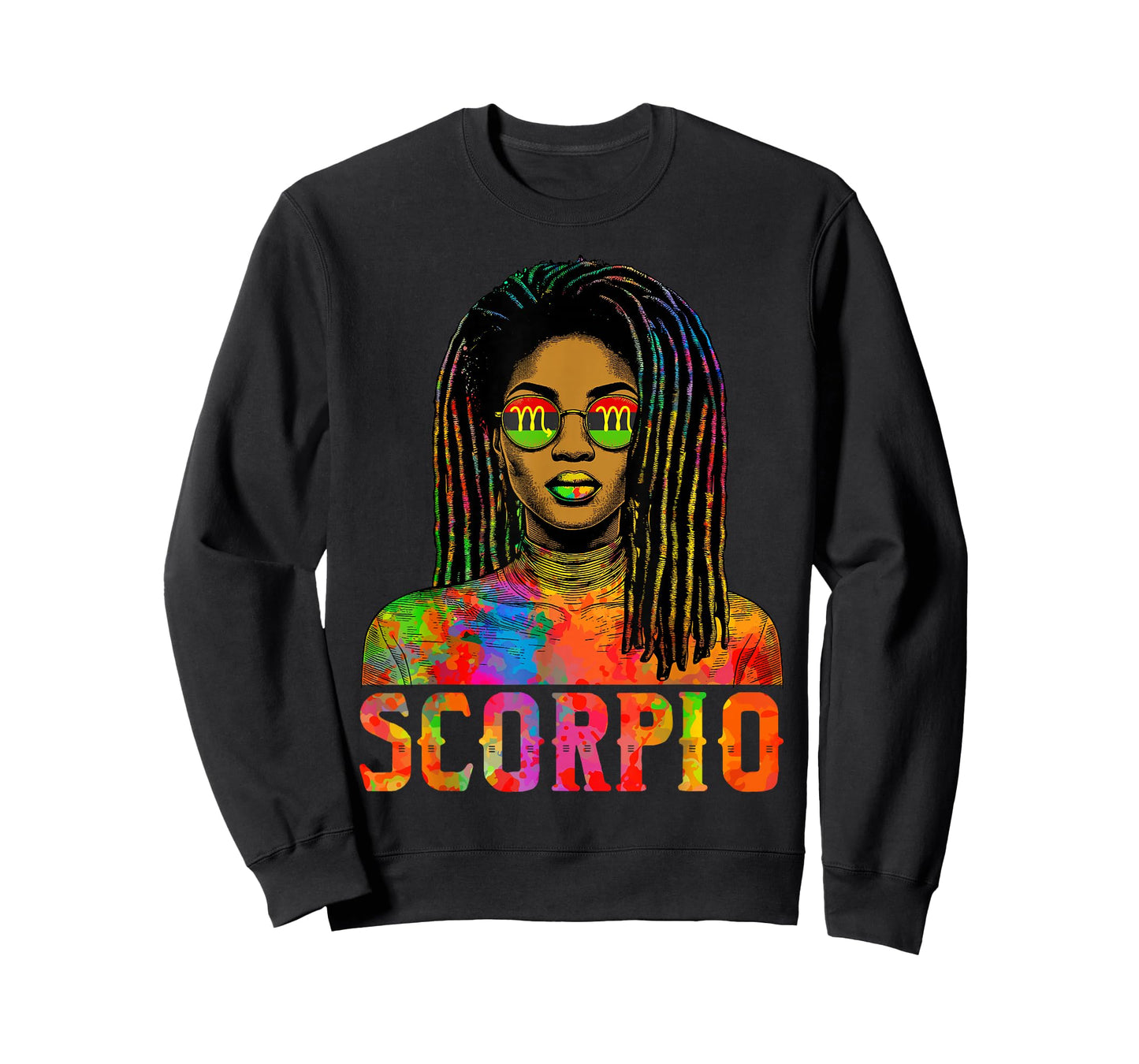 Scorpio Queen Locd Black Woman African Zodiac Birthday Women T-Shirt