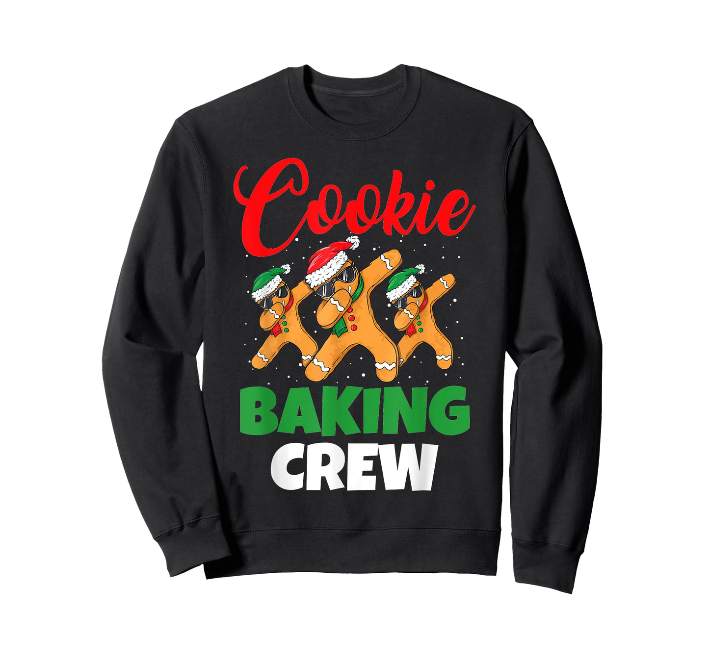 Cookie Baking Crew Dabbing Gingerbread Men Christmas Hats T-Shirt